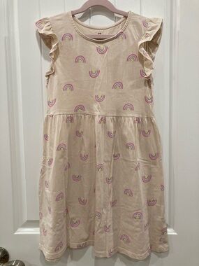 H&M Rainbow Print Cotton Summer Dress | 8-10Y